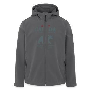 Canada - Grizzly Bear - Recycelte Männer Softshell-Jacke von Stanley/Stella - Anthrazit - Vorne - AI Model Male 185 light (185cm)