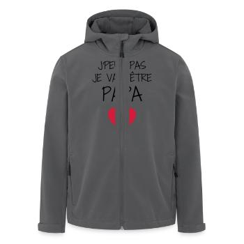 Papa Vati Vater Vatertag Geburtstag Dad Familie - Recycelte Männer Softshell-Jacke von Stanley/Stella - Anthrazit - Vorne - AI Model Male 185 light (185cm)