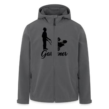 Gärtner - Recycelte Männer Softshell-Jacke von Stanley/Stella - Anthrazit - Vorne - AI Model Male 185 light (185cm)