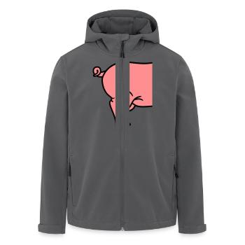 arsch hintern hinten hinterseite halbes schwein se - Recycelte Männer Softshell-Jacke von Stanley/Stella - Anthrazit - Vorne - AI Model Male 185 light (185cm)