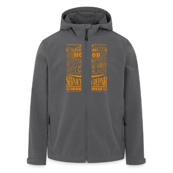 hot rod vintage - Recycelte Männer Softshell-Jacke von Stanley/Stella - Anthrazit - Vorne - AI Model Male 185 light (185cm)