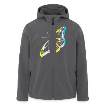 Schmetterling Schmetterling Monarch Frühling Buntes Geschenk - Recycelte Männer Softshell-Jacke von Stanley/Stella - Anthrazit - Vorne - AI Model Male 185 light (185cm)