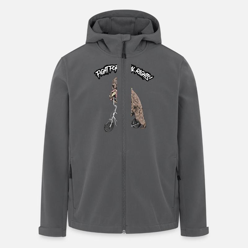 Animal Rights // Zirkusbär - Recycelte Männer Softshell-Jacke von Stanley/Stella - Anthrazit