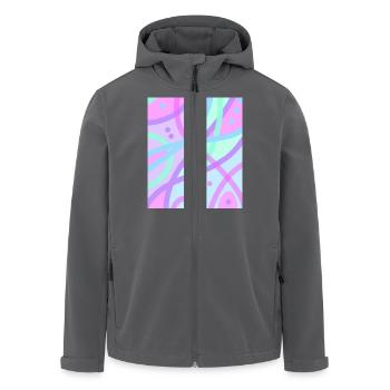 Pastell - Recycelte Männer Softshell-Jacke von Stanley/Stella - Anthrazit - Vorne - AI Model Male 185 light (185cm)
