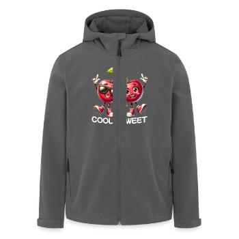 Kühl und süß - Recycelte Männer Softshell-Jacke von Stanley/Stella - Anthrazit - Vorne - AI Model Male 185 light (185cm)