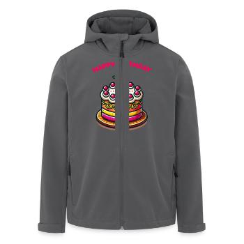 torte happy birthday - Recycelte Männer Softshell-Jacke von Stanley/Stella - Anthrazit - Vorne - AI Model Male 185 light (185cm)