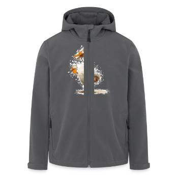 Gans Bier Lustig - Recycelte Männer Softshell-Jacke von Stanley/Stella - Anthrazit - Vorne - AI Model Male 185 light (185cm)