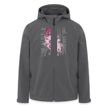 beau Butterflies - Recycelte Männer Softshell-Jacke von Stanley/Stella - Anthrazit - Vorne - AI Model Male 185 light (185cm)