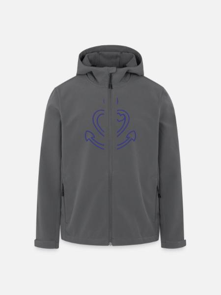 Glaube Liebe Hoffnung (1c) - Recycelte Männer Softshell-Jacke von Stanley/Stella - Anthrazit