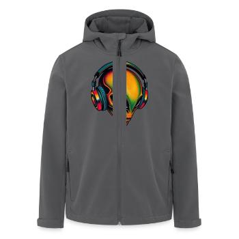 Mehrfarbiger Alien-Kopf - Recycelte Männer Softshell-Jacke von Stanley/Stella - Anthrazit - Vorne - AI Model Male 185 light (185cm)