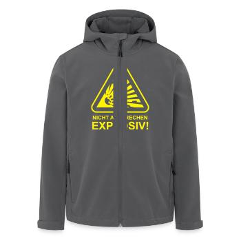 Nicht ansprechen Explosiv! - Recycelte Männer Softshell-Jacke von Stanley/Stella - Anthrazit - Vorne - AI Model Male 185 light (185cm)