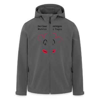 Clown gefrühstückt - Recycelte Männer Softshell-Jacke von Stanley/Stella - Anthrazit - Vorne - AI Model Male 185 light (185cm)