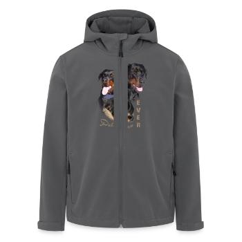 Dobermann - Recycelte Männer Softshell-Jacke von Stanley/Stella - Anthrazit - Vorne - AI Model Male 185 light (185cm)