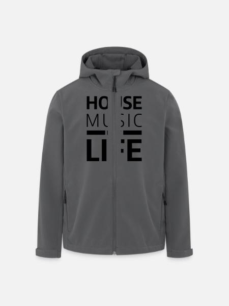 house music is my life techno Club DJ Musik - Recycelte Männer Softshell-Jacke von Stanley/Stella - Anthrazit