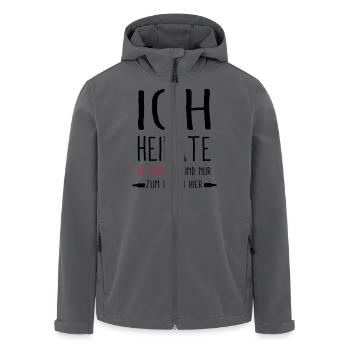 ich Heirate - die anderen feiern - Recycelte Männer Softshell-Jacke von Stanley/Stella - Anthrazit - Vorne - AI Model Male 185 light (185cm)