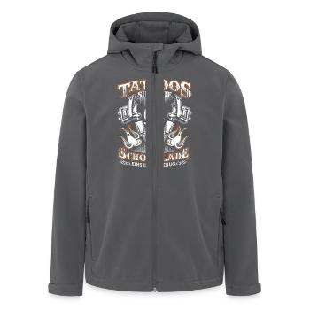Tattoo Tattoos Tätowiert Tätowierer Schokolade - Recycelte Männer Softshell-Jacke von Stanley/Stella - Anthrazit - Vorne - AI Model Male 185 light (185cm)