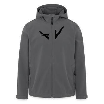 Vektor Ballett Tänzer Silhouette - Recycelte Männer Softshell-Jacke von Stanley/Stella - Anthrazit - Vorne - AI Model Male 185 light (185cm)
