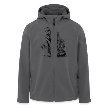 Auf hoher See - Recycelte Männer Softshell-Jacke von Stanley/Stella - Anthrazit - Vorne - AI Model Male 185 light (185cm)