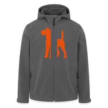 Irish Terrier Umhängetasche - Recycelte Männer Softshell-Jacke von Stanley/Stella - Anthrazit - Vorne - AI Model Male 185 light (185cm)