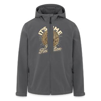 Bitcoin - Revolution - Recycelte Männer Softshell-Jacke von Stanley/Stella - Anthrazit - Vorne - AI Model Male 185 light (185cm)