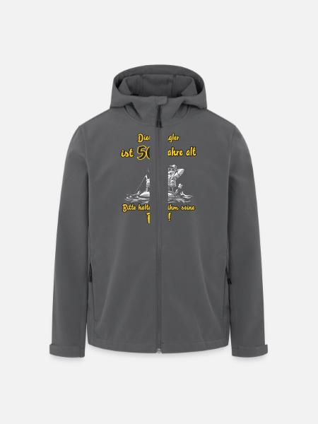 FID - Dieser Angler ist 50 Jahre alt - bitte - Recycelte Männer Softshell-Jacke von Stanley/Stella - Anthrazit