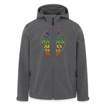 Die 7 Huna Prinzipien / Eye Of Kanaloa - Recycelte Männer Softshell-Jacke von Stanley/Stella - Anthrazit - Vorne - AI Model Male 185 light (185cm)