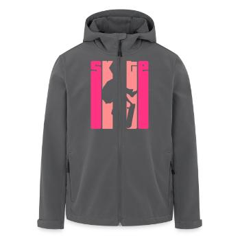 Skate Retro - Skater - Skateboard - Skateboarder - Recycelte Männer Softshell-Jacke von Stanley/Stella - Anthrazit - Vorne - AI Model Male 185 light (185cm)