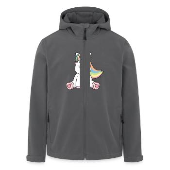 Grummeliges Einhorn Böse Schlechte Laune Unicorn - Recycelte Männer Softshell-Jacke von Stanley/Stella - Anthrazit - Vorne - AI Model Male 185 light (185cm)