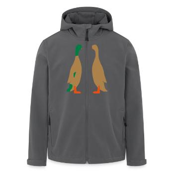 Ente und Ente Vektor - Recycelte Männer Softshell-Jacke von Stanley/Stella - Anthrazit - Vorne - AI Model Male 185 light (185cm)