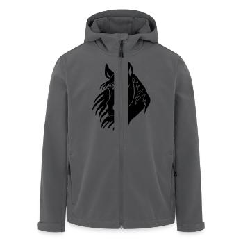 pferd pony isländer reiten pferdekopf ponyhof - Recycelte Männer Softshell-Jacke von Stanley/Stella - Anthrazit - Vorne - AI Model Male 185 light (185cm)