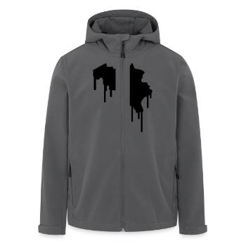Belgium Graffiti - Recycelte Männer Softshell-Jacke von Stanley/Stella - Anthrazit - Vorne - AI Model Male 185 light (185cm)