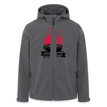 BBQ King - Recycelte Männer Softshell-Jacke von Stanley/Stella - Anthrazit - Vorne - AI Model Male 185 light (185cm)