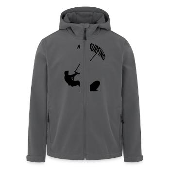 Kitesurfer - Kitesurfing - Recycelte Männer Softshell-Jacke von Stanley/Stella - Anthrazit - Vorne - AI Model Male 185 light (185cm)