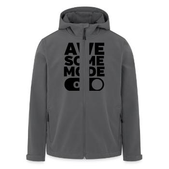 Awesome Mode (On) - Recycelte Männer Softshell-Jacke von Stanley/Stella - Anthrazit - Vorne - AI Model Male 185 light (185cm)