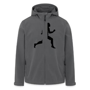 Runner / Läufer (1c) - Recycelte Männer Softshell-Jacke von Stanley/Stella - Anthrazit - Vorne - AI Model Male 185 light (185cm)