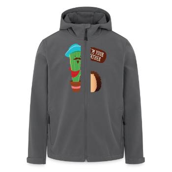 I'm Your Father | Cactus Hedgehog Illustration - Recycelte Männer Softshell-Jacke von Stanley/Stella - Anthrazit - Vorne - AI Model Male 185 light (185cm)