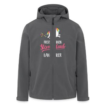 Fresst meinen Sternenstaub ihr Langweiler - Recycelte Männer Softshell-Jacke von Stanley/Stella - Anthrazit - Vorne - AI Model Male 185 light (185cm)