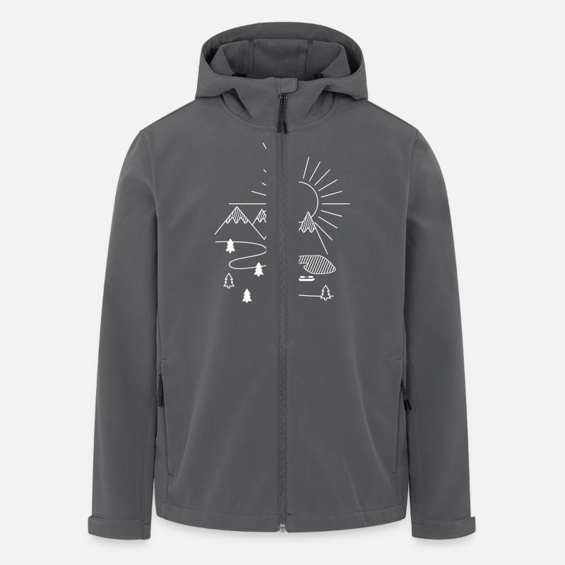 Kajak - Recycelte Männer Softshell-Jacke von Stanley/Stella - Anthrazit