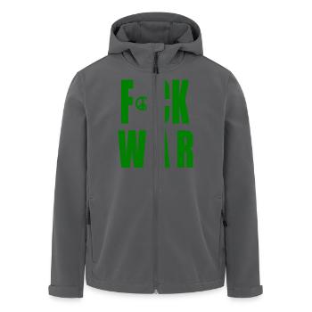 Fuck war - Recycelte Männer Softshell-Jacke von Stanley/Stella - Anthrazit - Vorne - AI Model Male 185 light (185cm)
