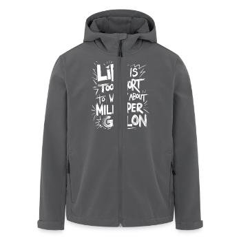 Statement für Spritvernichter und PS-Liebhaber - Recycelte Männer Softshell-Jacke von Stanley/Stella - Anthrazit - Vorne - AI Model Male 185 light (185cm)