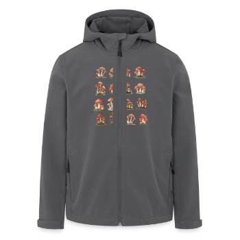 Rote Champignons - Recycelte Männer Softshell-Jacke von Stanley/Stella - Anthrazit - Vorne - AI Model Male 185 light (185cm)