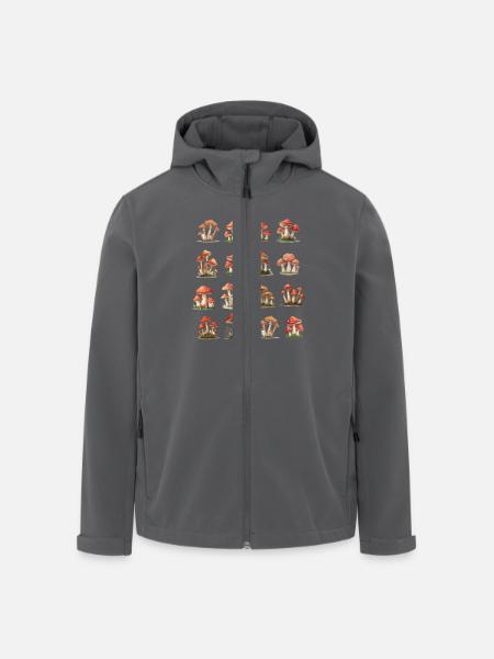 Rote Champignons - Recycelte Männer Softshell-Jacke von Stanley/Stella - Anthrazit