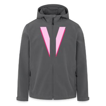 Pop und moderner rosa Buchstabe v - Recycelte Männer Softshell-Jacke von Stanley/Stella - Anthrazit - Vorne - AI Model Male 185 light (185cm)