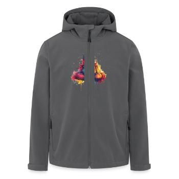 Einhorn Meditation - Recycelte Männer Softshell-Jacke von Stanley/Stella - Anthrazit - Vorne - AI Model Male 185 light (185cm)