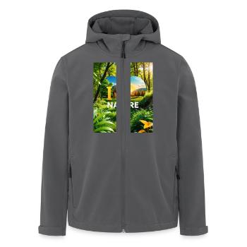 Nature - Recycelte Männer Softshell-Jacke von Stanley/Stella - Anthrazit - Vorne - AI Model Male 185 light (185cm)