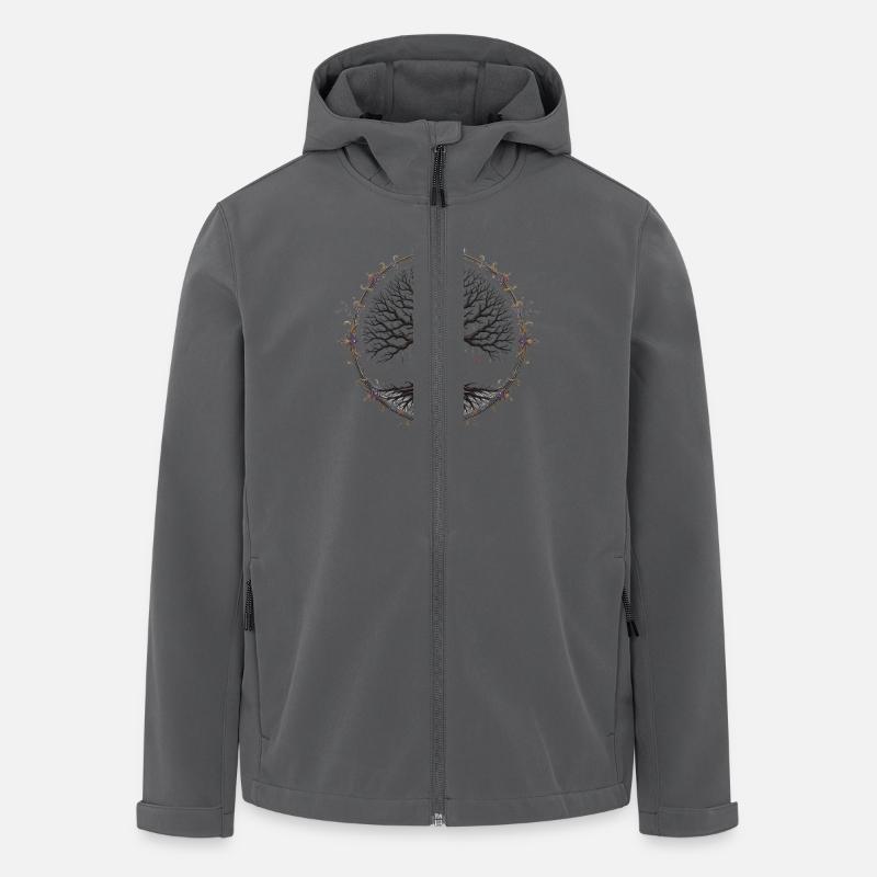 Zierbaum - Recycelte Männer Softshell-Jacke von Stanley/Stella - Anthrazit