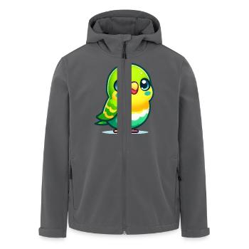 Wellensittich - Recycelte Männer Softshell-Jacke von Stanley/Stella - Anthrazit - Vorne - AI Model Male 185 light (185cm)