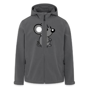 Maus Mäuschen Süße Kleine Ratte Nager Freundlich - Recycelte Männer Softshell-Jacke von Stanley/Stella - Anthrazit - Vorne - AI Model Male 185 light (185cm)