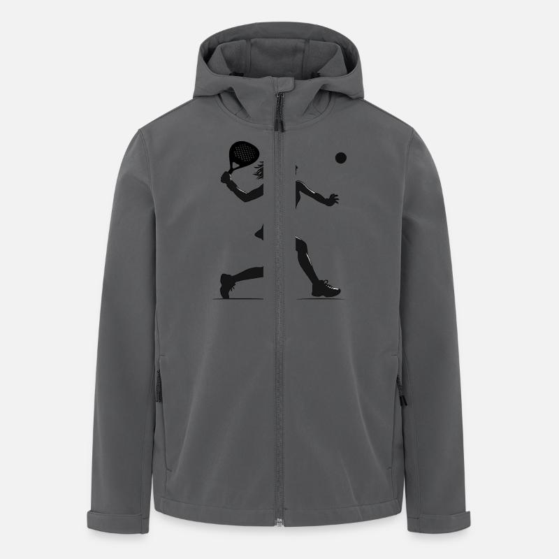 Padel-Spielerseite schwarz - Recycelte Männer Softshell-Jacke von Stanley/Stella - Anthrazit