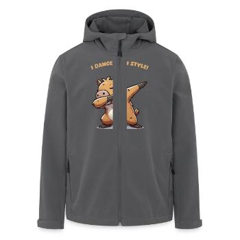 capybara dabbing style - Recycelte Männer Softshell-Jacke von Stanley/Stella - Anthrazit - Vorne - AI Model Male 185 light (185cm)